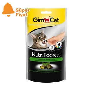 Gimcat Nutripockets Kedi Ödülü Kedi Otu ve Multivitamin 60 GR