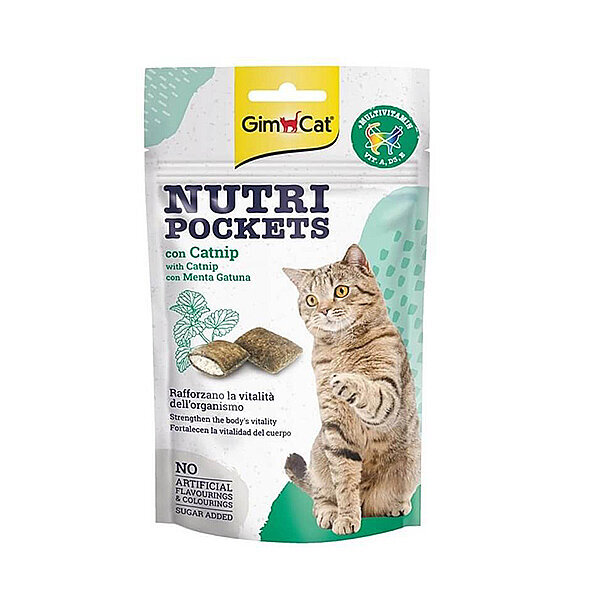 Gimcat Nutripockets Kedi Ödülü Kedi Otu ve Multivitamin 60 GR