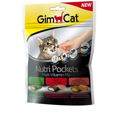 GimCat Nutripockets Malt&Multivitamin Kedi Ödülü 150 GR - 1