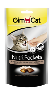 Gimcat Nutripockets Kedi Ödülü Tavuk Biotin 60 GR - 2