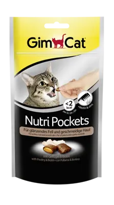 Gimcat Nutripockets Kedi Ödülü Tavuk Biotin 60 GR - 2