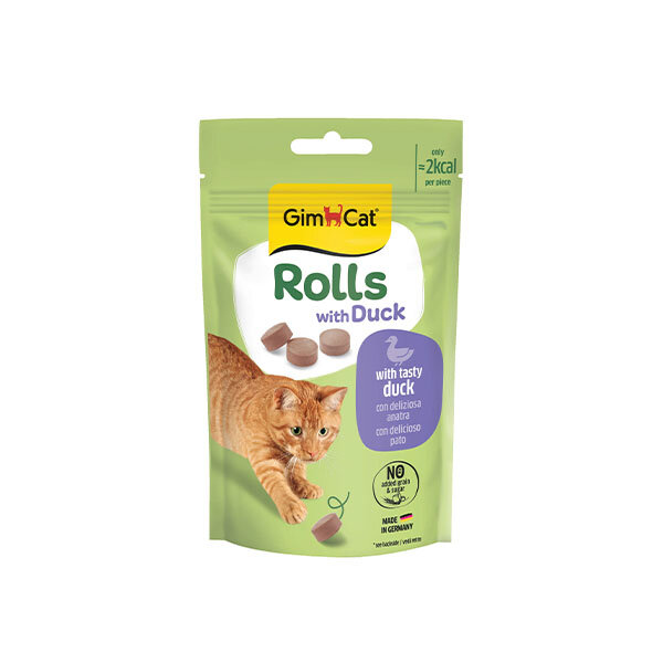 GimCat Rolls Ördekli Kedi Ödül Tableti 50 g - 1