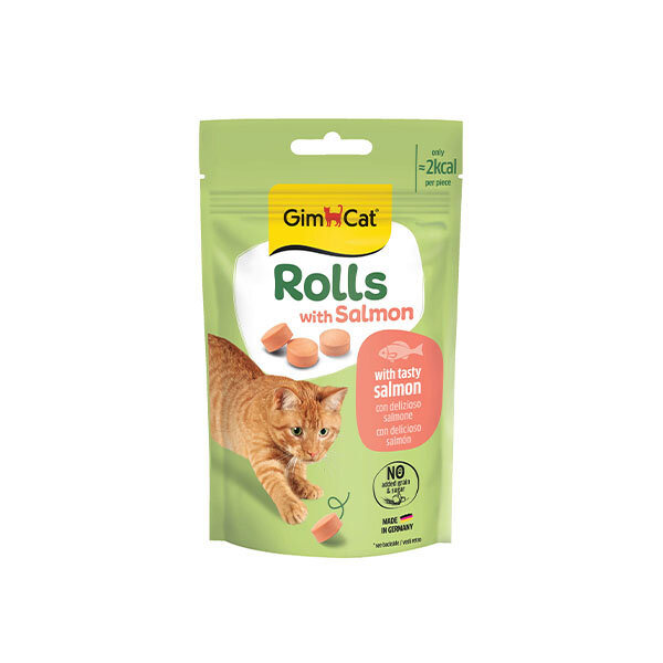 GimCat Rolls Somonlu Kedi Ödül Tableti 50 g - 1