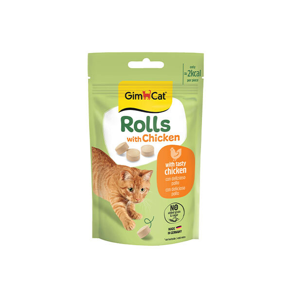 GimCat Rolls Tavuklu Kedi Ödül Tableti 50 g - 1