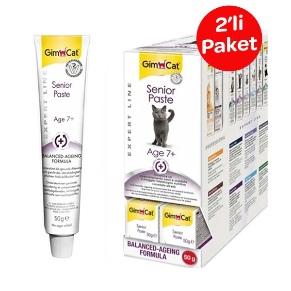 Gimcat Senior Paste Yaşlı Kediler İçin Vitamin Macun 50 GR x 2 - 1