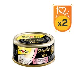 GimCat Shinycat Fileto Tavuk Ve Karidesli Kedi Yaş Maması 70 GR x 2 Adet