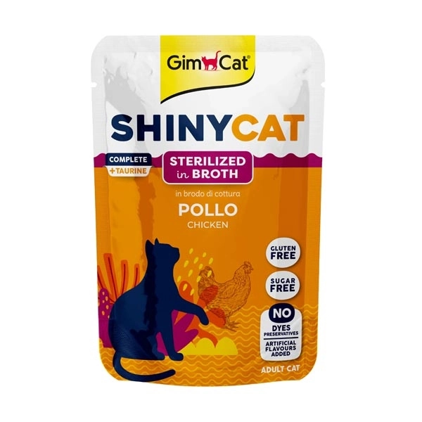 Gimcat Shinycat Pouch Tavuk Kısırlaştırılmış kediler için 70 gr - 1