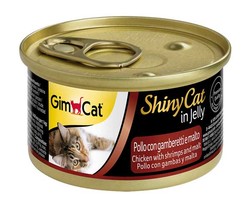 GimCat ShinyCat Tavuk ve Karidesli Malt Özlü Kedi Yaş Maması 70 g - 2