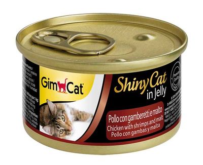 GimCat ShinyCat Tavuk ve Karidesli Malt Özlü Kedi Yaş Maması 70 g - 2