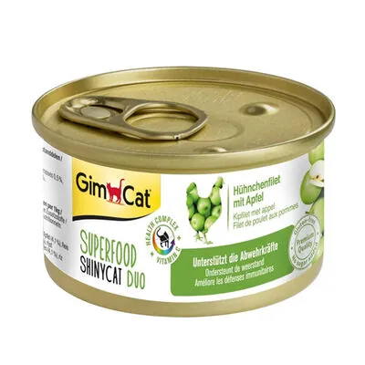 Gimcat Shinycat Tavuklu Elmalı Fileto Kedi Konservesi 70 gr - 1