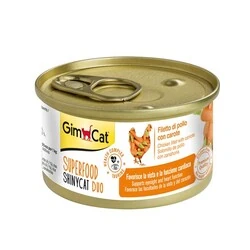 Gimcat Shinycat Tavuklu Havuçlu Fileto Kedi Konservesi 70 gr