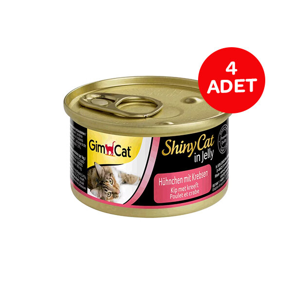 GimCat ShinyCat Tavuklu Jöleli Kedi Yaş Maması 70 g (4'lü Paket) - 1