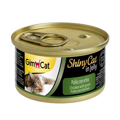 GimCat ShinyCat Tavuk ve Çimenli Kedi Yaş Maması 70 g - 1