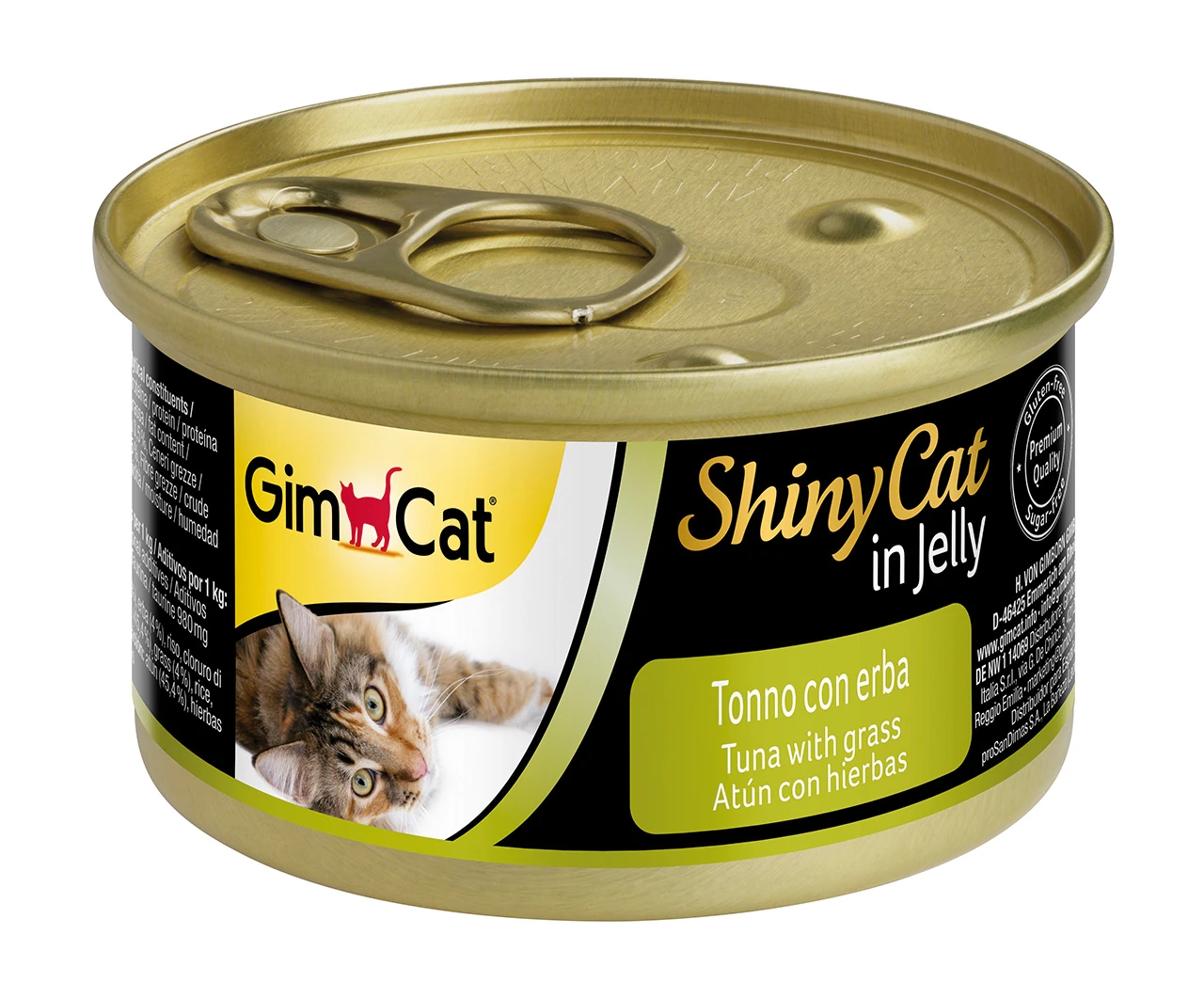 Gimcat Shinycat Ton Balıklı ve Çimenli Kedi Konservesi 70 Gr - 1