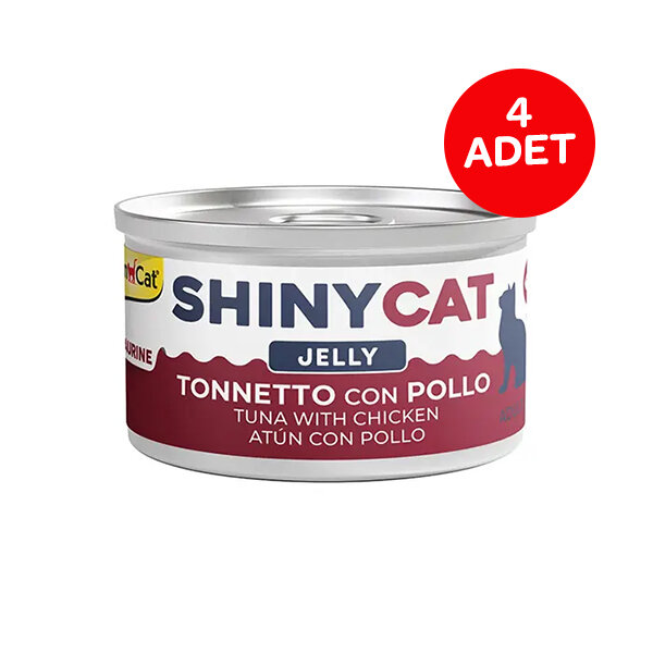 GimCat ShinyCat Ton Balığı ve Tavuklu Jöleli Kedi Yaş Maması 70 g (4'lü Paket) - 1