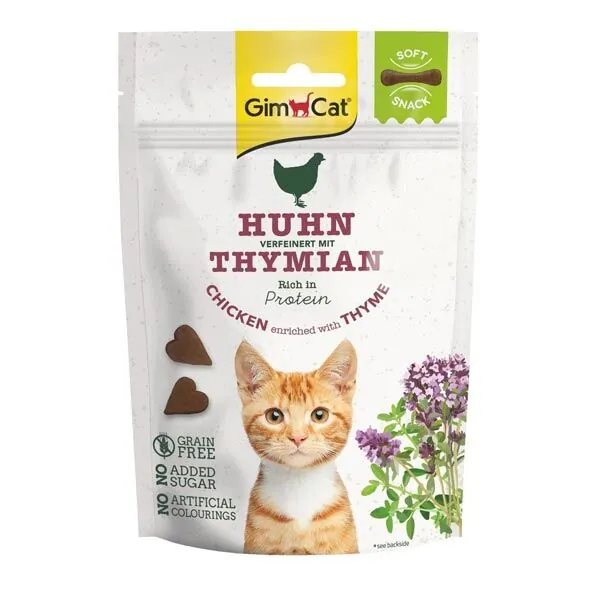 Gimcat Soft Snacks Tavuk ve Kekikli Tahılsız Kedi Ödülü 60 gr - 1