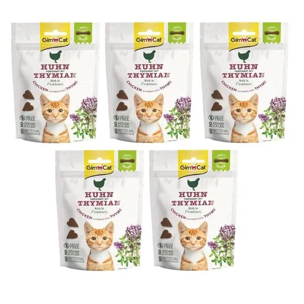 Gimcat Soft Snacks Tavuk ve Kekikli Tahılsız Kedi Ödülü 60 gr - 3