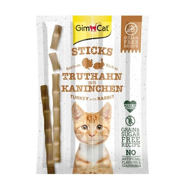 Gimcat Sticks Hindili Tavşanlı Ödül Çubukları 4lü - 1