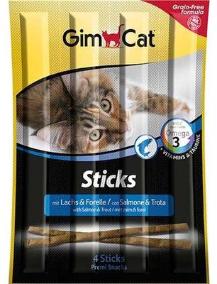 Gimcat Sticks Somon ve Alabalıklı Tahılsız Ödül Çubuğu 20 GR - 1