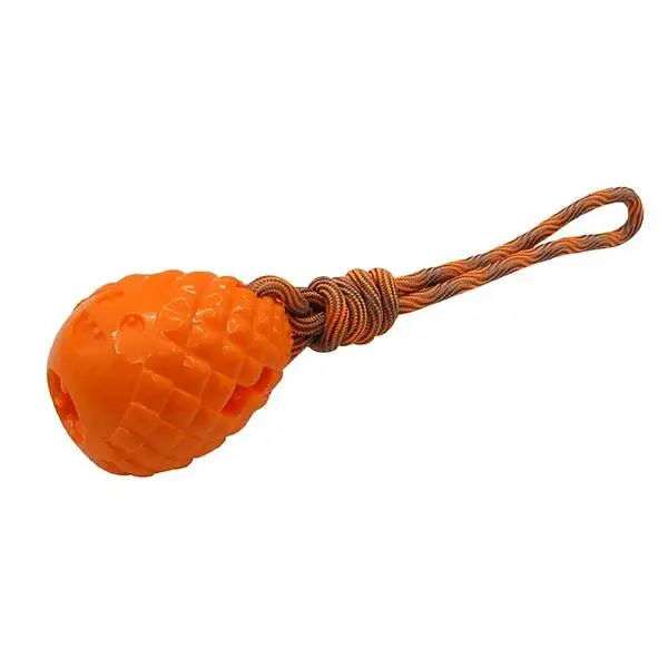 Gimdog Çam Kozası Şeklinde Çekiştirmeli Köpek Ödül Oyuncağı Turuncu - 1
