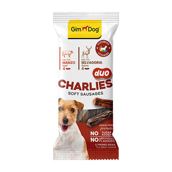 GimDog Charlies Duo Sığır Etli & Av Etli Köpek Ödülü 60 g