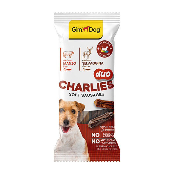 GimDog Charlies Duo Sığır Etli & Av Etli Köpek Ödülü 60 g - 1