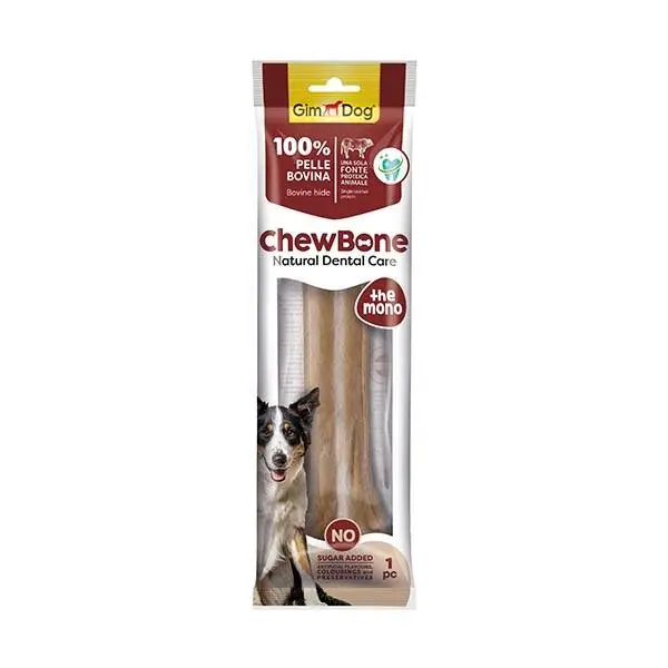 GimDog Chew Bones Press Köpek Çiğneme Kemiği 10'' 210 gr Naturel - 1