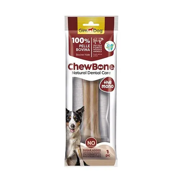 GimDog Chew Bones Press Köpek Çiğneme Kemiği 8’’ 150 gr Naturel - 1