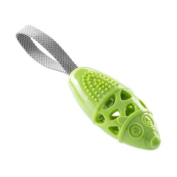 Gimdog Fare Şeklinde Çekiştirmeli Köpek Ödül Oyuncağı Yeşil - 1