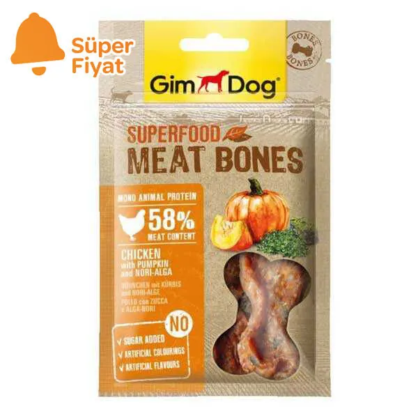 Gimdog Meat Bones Kabaklı ve Nori Yosunlu Tavuk Köpek Ödülü 70 gr - 1