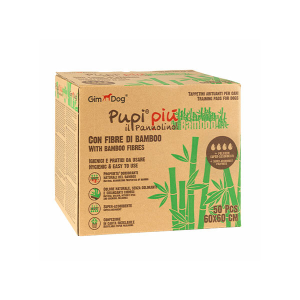 GimDog Pupi Piu Bamboo Köpek Çiş Eğitim Pedi 60x60 cm (50'li) - 1
