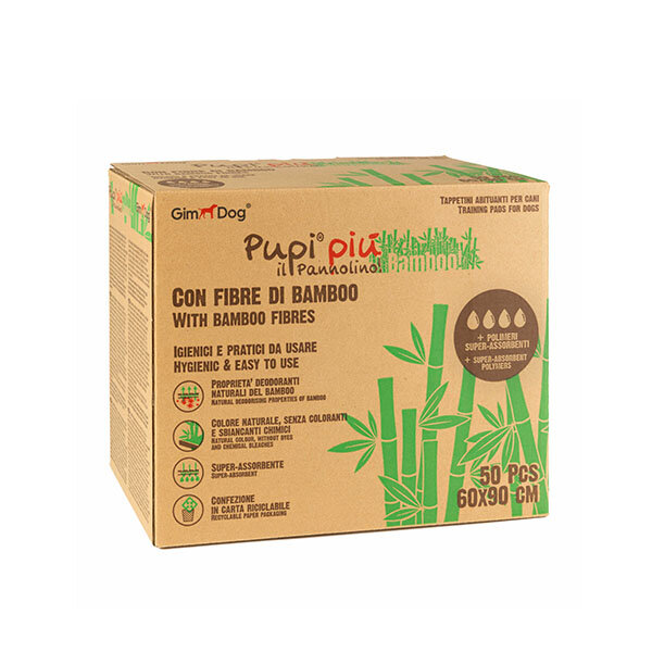 GimDog Pupi Piu Bamboo Köpek Çiş Eğitim Pedi 60x90 cm (50'li) - 1