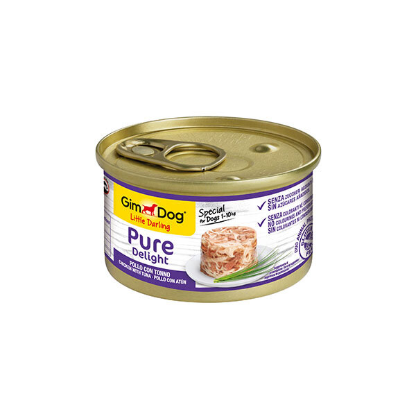 GimDog Pure Delight Tavuklu & Ton Balıklı Yetişkin Köpek Konservesi 85 g - 1