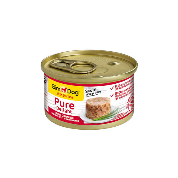 GimDog Pure Delight Ton Balıklı & Biftekli Köpek Konservesi 85 g - 1