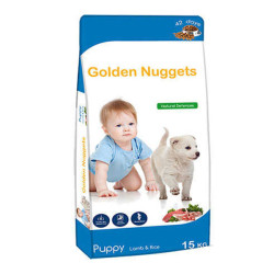 Golden Nuggets Kuzu Etli Yavru Köpek Maması 15 KG