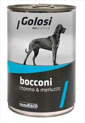Golosi Bocconi Ton ve Morina Balıklı Köpek Konservesi 400 Gr - 1