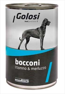 Golosi Bocconi Ton ve Morina Balıklı Köpek Yaş Maması 400 Gr - 1