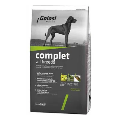 Golosi Complet Sığır-Balık-Tavuk Bütün Irklara Özel Köpek Maması 12 KG - 1