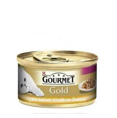 Gourmet Gold Çifte Lezzet Hindili Ördekli Kedi Konservesi 85 gr x 24 Adet - 2