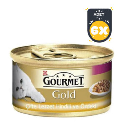 Gourmet Gold Hindili Ördekli Kedi Yaş Maması 85GR x 6 Adet