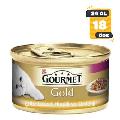 Gourmet Gold Hindili Ördekli Kedi Konservesi 85GR * 24 Adet - 1