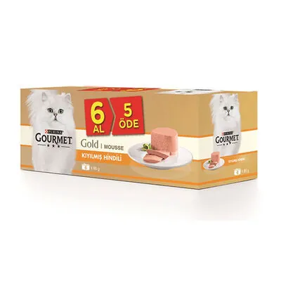 Gourmet Gold Kıyılmış Hindi Etli Kedi Konservesi 85GR x 6 Adet - 1