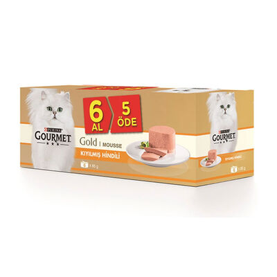 Gourmet Gold Kıyılmış Hindi Etli Kedi Yaş Maması 85GR x 6 Adet - 1