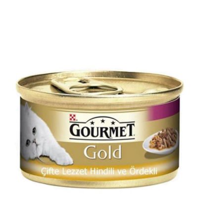 Gourmet Gold Çifte Lezzet Hindili Ördekli Kedi Konservesi 85GR - 1
