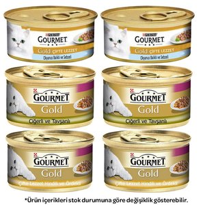 Gourmet Gold Karışık Kedi Yaş Maması 85 gr X 6 Adet