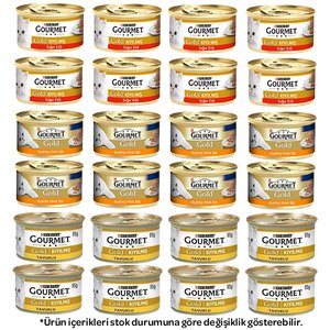 Gourmet Gold Karışık Kıyılmış Konserve Yetişkin Kedi Yaş Maması 85 GR x 24 Adet