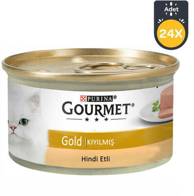 Gourmet Gold Kıyılmış Hindi Etli Kedi Yaş Maması 85 Gr * 24 ADET - 1