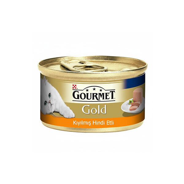 Gourmet Gold Kıyılmış Hindi Etli Kedi Yaş Maması 85 GR - 1