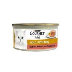 Gourmet Gold Kıyılmış Ördek,Havuç ve Ispanaklı Kedi Yaş Maması 85 GR