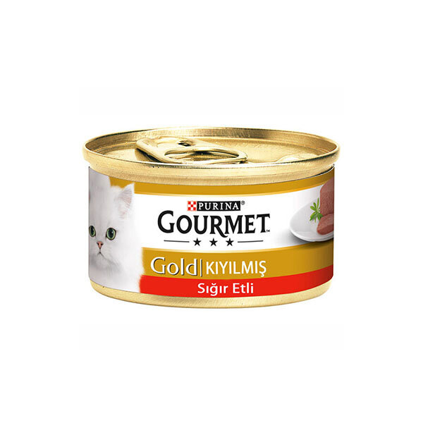 Gourmet Gold Kıyılmış Sığır Etli Kedi Yaş Maması 85 GR - 1